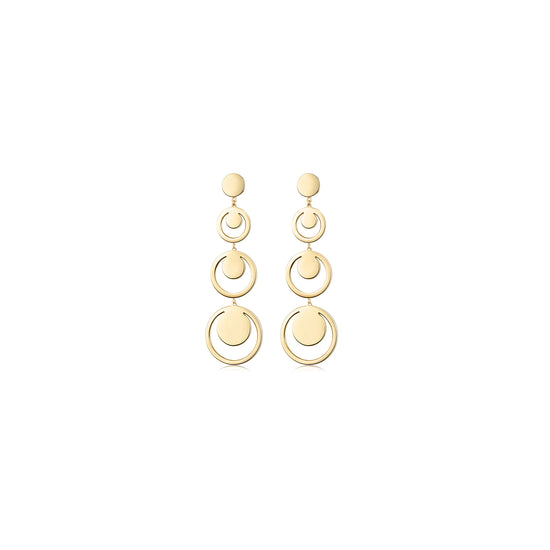 Vintage Tandem 3-Tier Circle drop Earrings