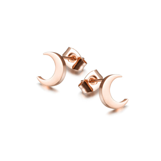 Moon Stud Post Earrings