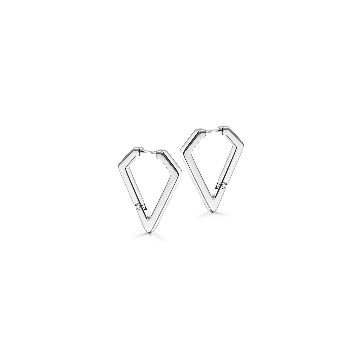 Geometric Pentagon Hoop Earrings