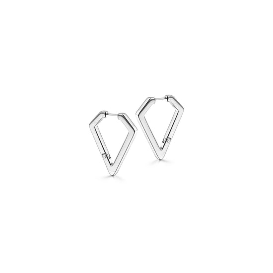 Geometric Pentagon Hoop Earrings