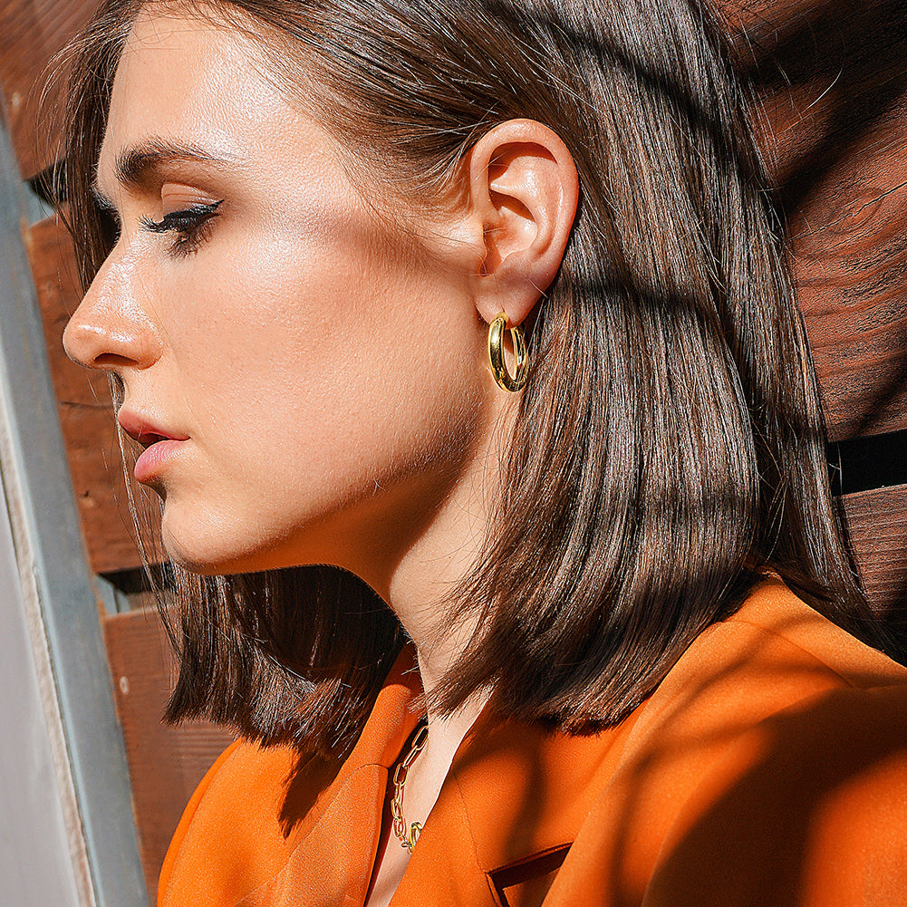 CZ Hoop Earring Set