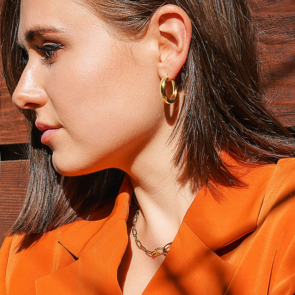 CZ Hoop Earring Set