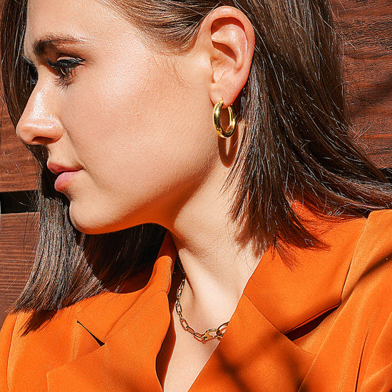 CZ Hoop Earring Set