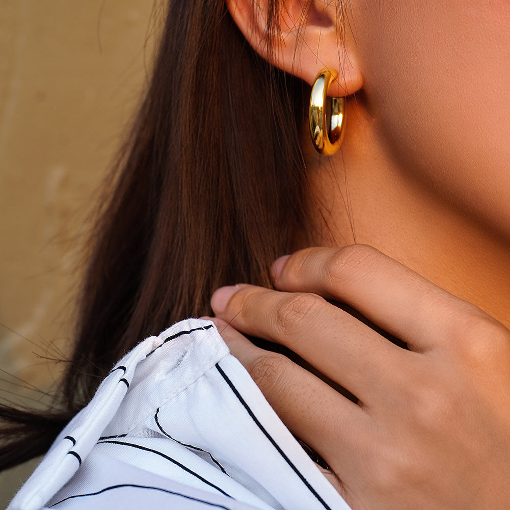 CZ Hoop Earring Set