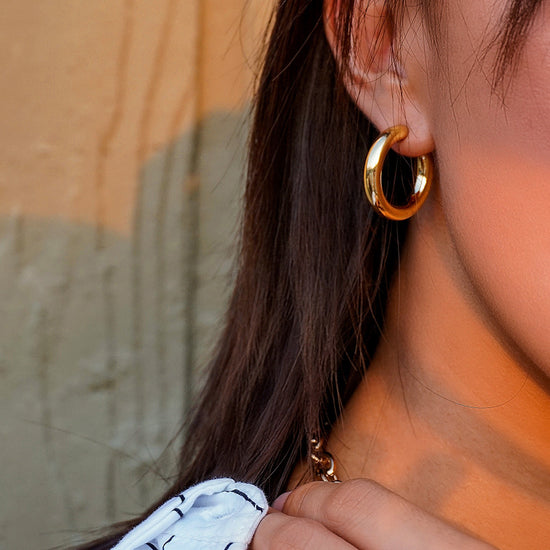 CZ Hoop Earring Set