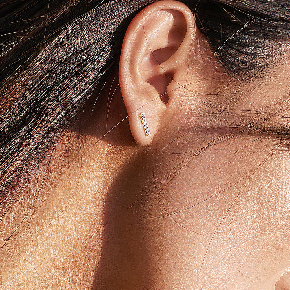 CZ Hoop Earring Set