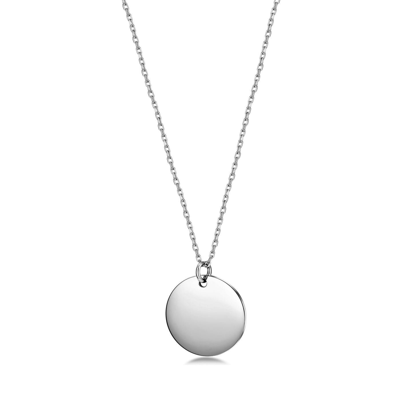 Polished Disc Pendant Necklace