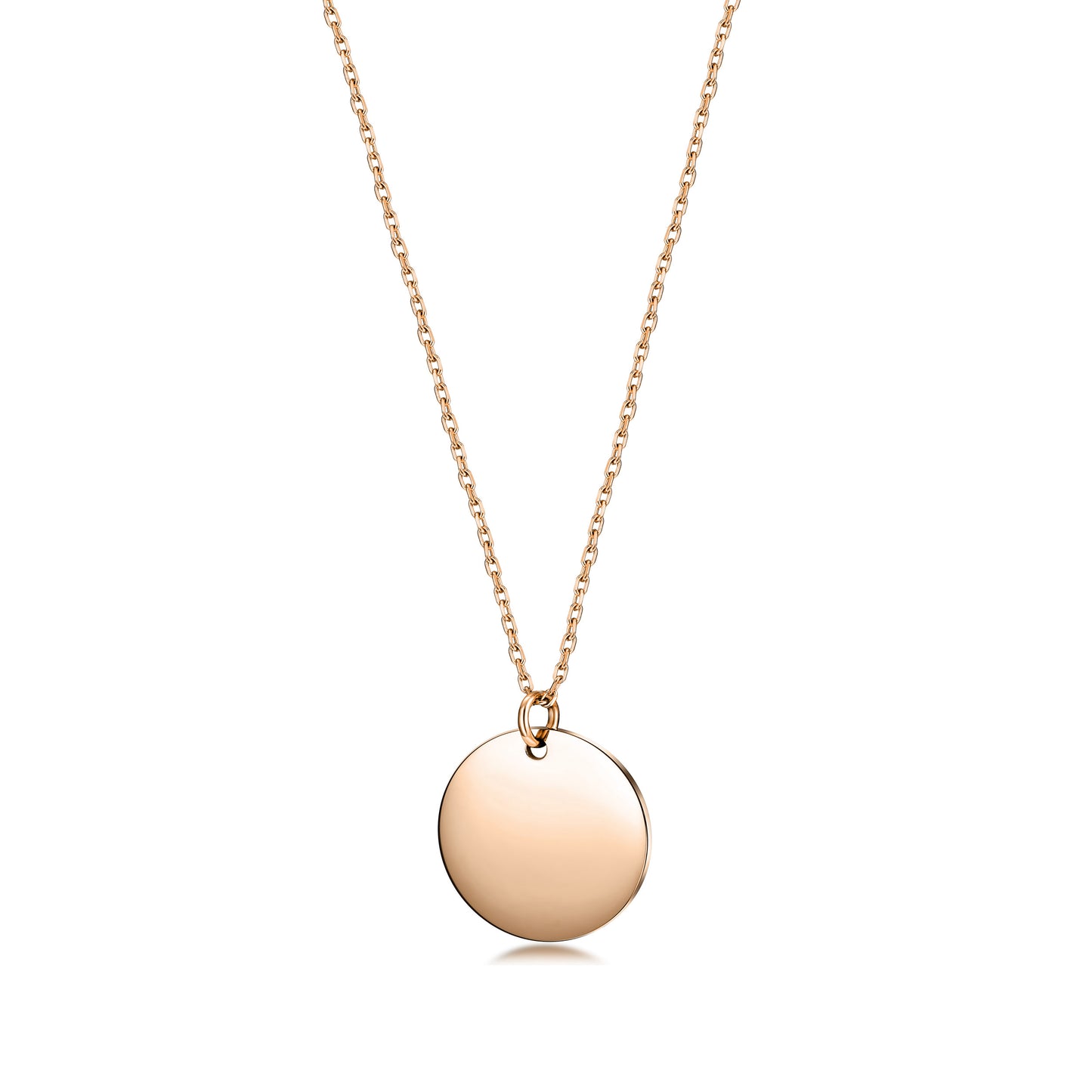 Polished Disc Pendant Necklace