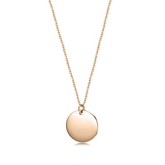Polished Disc Pendant Necklace