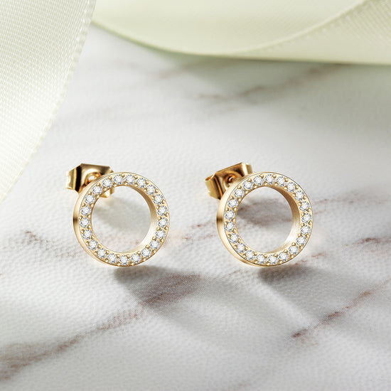 Open Circle CZ Studs