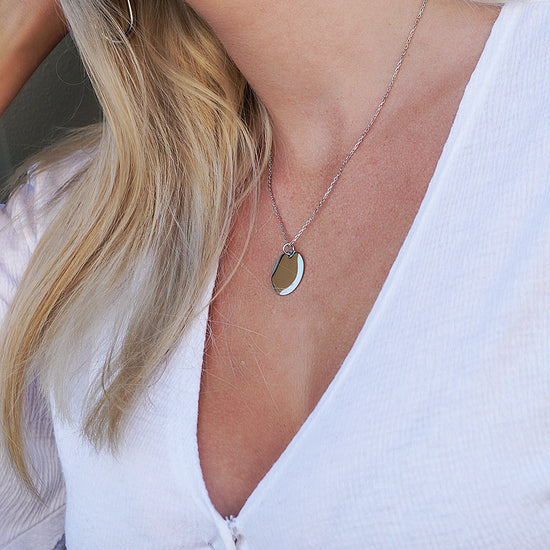 Polished Disc Pendant Necklace